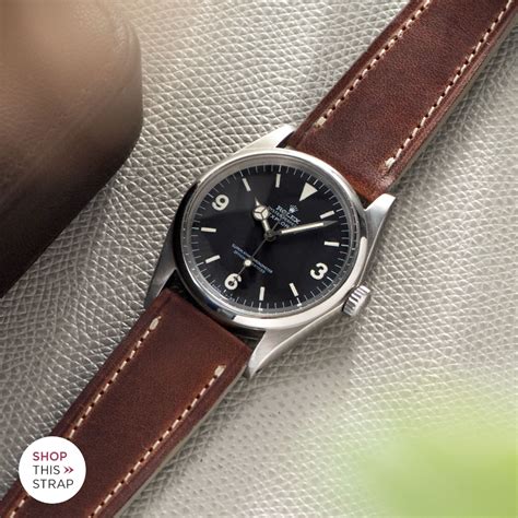 rolex 1016 brown strap|Rolex explorer khaki strap.